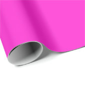 Papier Cadeau Couleur solide magenta chaude (Coin rond)