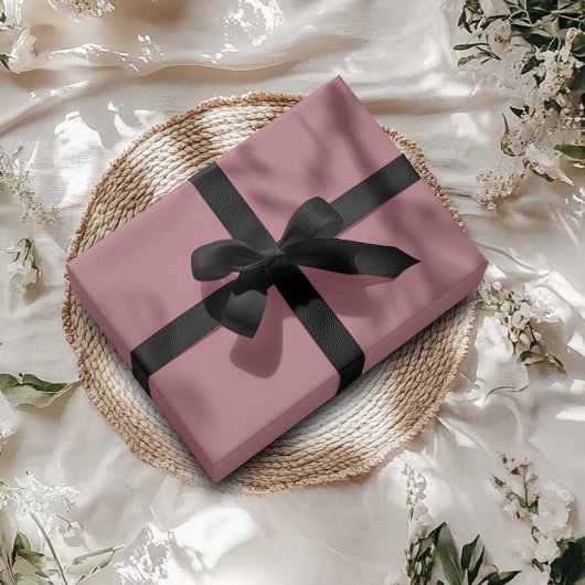 Papier Cadeau Couleur solide métal or rose | Classique | Élégant
