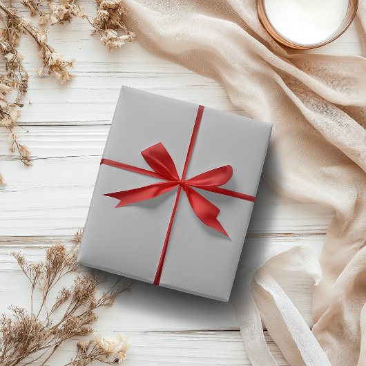 Papier Cadeau Couleur solide métallique argenté | Classique | Él