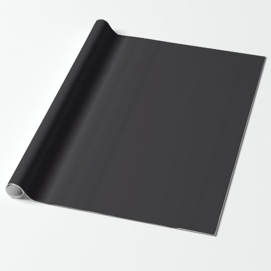 Papier Cadeau Couleur solide noire (Déroulé)