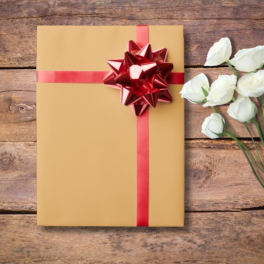 Papier Cadeau Couleur solide or tournesol | Classique | Élégant