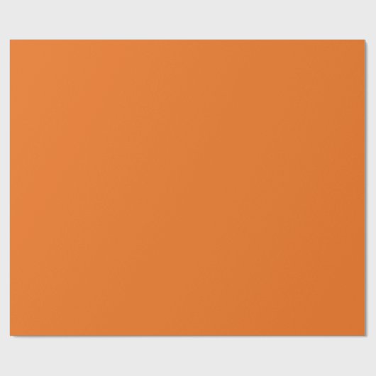 Papier Cadeau Couleur solide orange électrique (Plat)