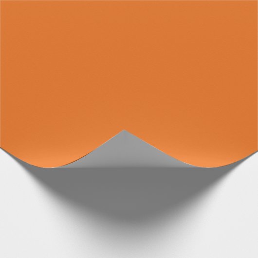 Papier Cadeau Couleur solide orange électrique (Coin)