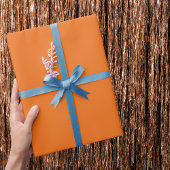 Papier Cadeau Couleur solide orange électrique