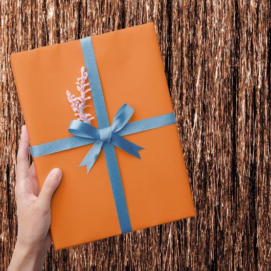 Papier Cadeau Couleur solide orange électrique