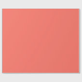 Papier Cadeau Couleur solide rose corail moderne (Plat)