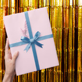 Papier Cadeau Couleur solide rose piggy