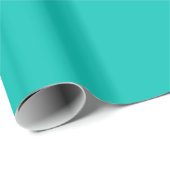 Papier Cadeau Couleur solide : Turquoise (Coin rond)