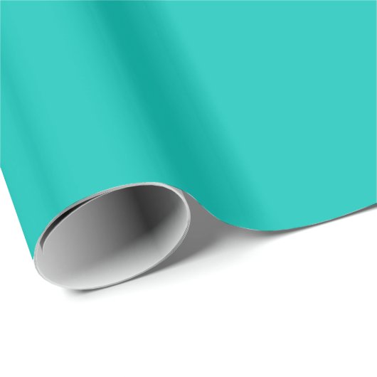 Papier Cadeau Couleur solide : Turquoise (Coin rond)