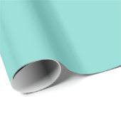 Papier Cadeau Couleur solide : Turquoise Aqua (Coin rond)