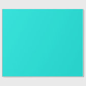 Papier Cadeau Couleur solide turquoise brillante (Plat)