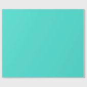 Papier Cadeau Couleur solide turquoise moderne | Sarcelle (Plat)
