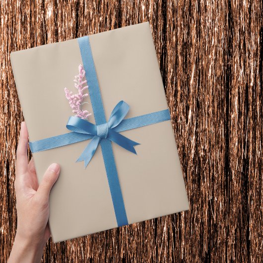 Papier Cadeau Couleur solide vanille foncée