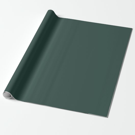 Papier Cadeau Couleur solide vert chasseur (Déroulé)