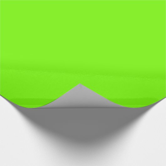 Papier Cadeau couleur solide vert fluorescent (Coin)