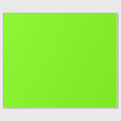 Papier Cadeau couleur solide vert fluorescent (Plat)