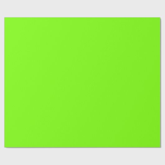 Papier Cadeau couleur solide vert fluorescent (Plat)