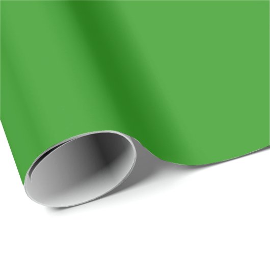 Papier Cadeau Couleur solide vert mince (Coin rond)