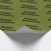 Papier Cadeau Couleur solide vert olive (Coin)