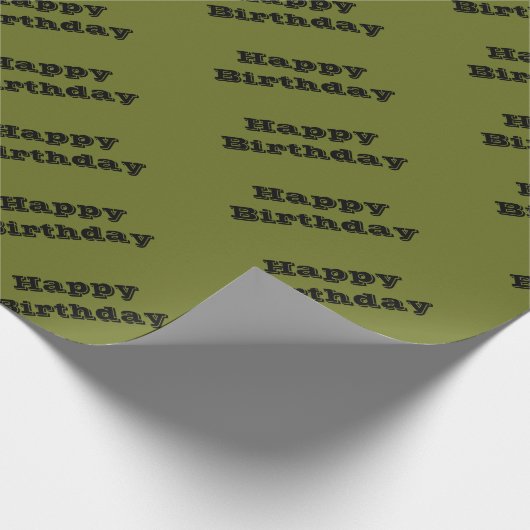 Papier Cadeau Couleur solide vert olive (Coin)