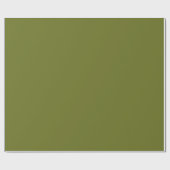 Papier Cadeau Couleur solide vert olive (Plat)