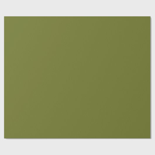 Papier Cadeau Couleur solide vert olive (Plat)