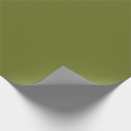 Papier Cadeau Couleur solide vert olive (Coin)
