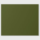 Papier Cadeau Couleur solide vert olive foncé (Plat)
