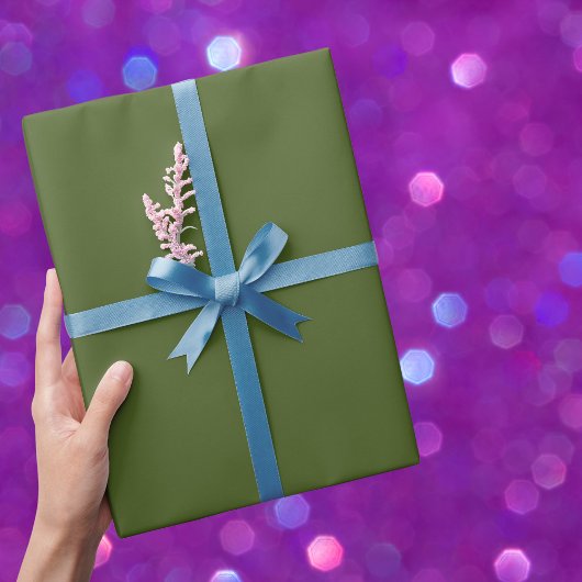 Papier Cadeau Couleur solide verte de mousse foncée