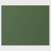 Papier Cadeau Couleur solide verte de mousse foncée (Plat)