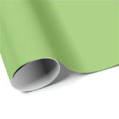 Papier Cadeau Couleur solide verte laitue (Coin rond)