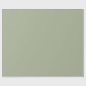 Papier Cadeau Couleur solide verte Sage (Plat)