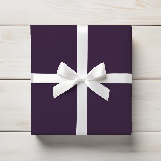 Papier Cadeau Couleur solide violette prune riche profonde