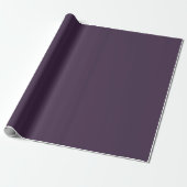 Papier Cadeau Couleur solide violette prune riche profonde (Déroulé)