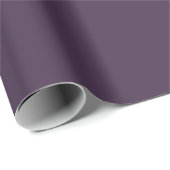 Papier Cadeau Couleur solide violette prune riche profonde (Coin rond)