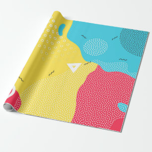 Papier Cadeau Couleur splash abstrait dessin animé arrière - pla