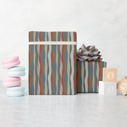Papier Cadeau Couleur Texturée Damier Rayé (Baby Shower)