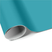 Papier Cadeau Couleur Turquoise vive bleue (Coin rond)