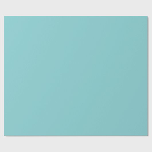 Papier Cadeau Couleur uni Aqua Splash bleu (Plat)