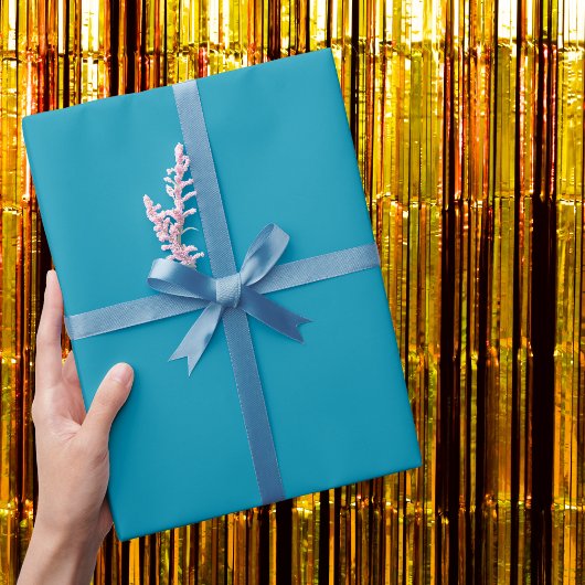 Papier Cadeau Couleur uni bleu