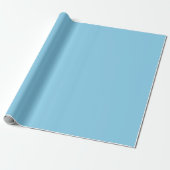 Papier Cadeau Couleur uni bleu ciel | Classique | Élégant (Déroulé)