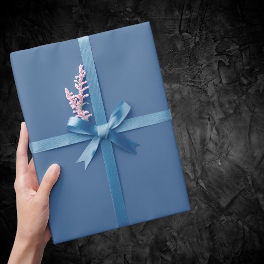 Papier Cadeau Couleur uni bleu Queen