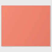 Papier Cadeau Couleur Uni: Corail (Plat)