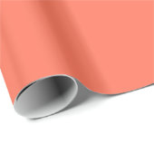Papier Cadeau Couleur Uni: Corail (Coin rond)