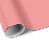 Papier Cadeau Couleur Uni: Corail Clair (Coin rond)