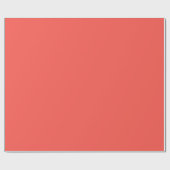 Papier Cadeau Couleur Uni Corail Vivant (Plat)