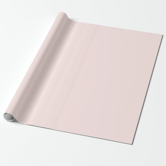 Papier Cadeau Couleur Uni Douce Pêche au Pastel Doux (Déroulé)