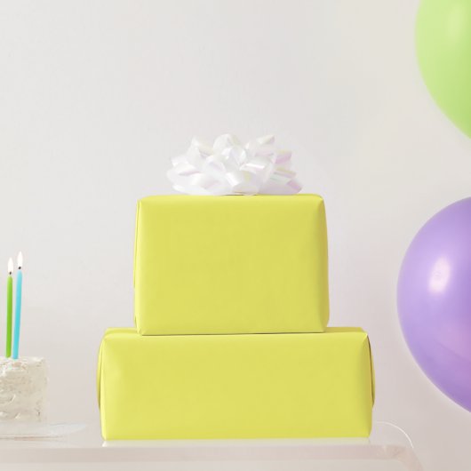Papier Cadeau Couleur uni jaune canari (Cadeaux de fête)