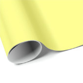 Papier Cadeau Couleur uni jaune canari (Coin rond)