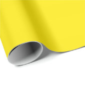 Papier Cadeau Couleur uni jaune canari (Coin rond)